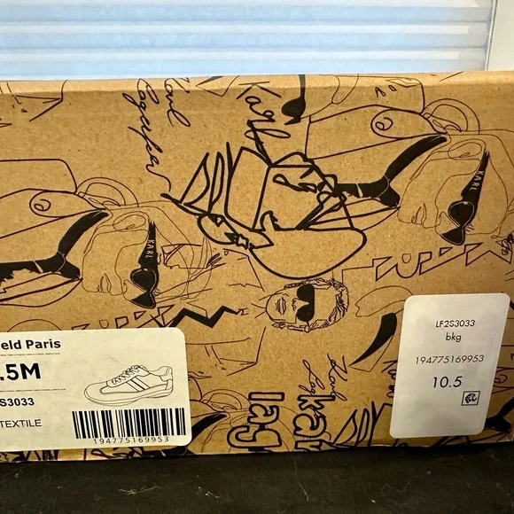 Karl Lagerfeld Men's Black and White Camo Print Sneakers Mens size 10.5 - Picture 8 of 10